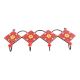 Red And Yellow Tiny Flower Ceramic Tiles Hooks